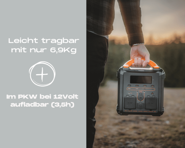 Miete deine PWRBOKS <br>1-30 Tage mieten<br>inkl. Solarfaltpanel <br> Campingpack 600Wh – Bild 3