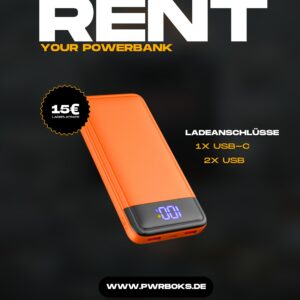 @Klangtherapie Festival <br/> Rent your Powerbank with Flatrate- <br/>12500 mAh<br/> For Sale <br/>