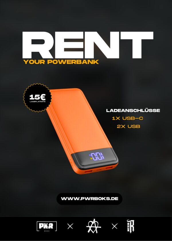 @Klangtherapie Festival <br/> Rent your Powerbank with Flatrate- <br/>12500 mAh<br/> For Sale <br/>